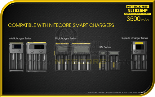 NITECORE NL1835HP High Performance 3500mAh Protected Rechargeable Li-ion Battery
