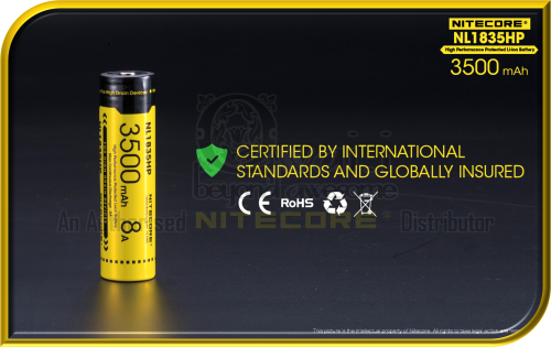 NITECORE NL1835HP High Performance 3500mAh Protected Rechargeable Li-ion Battery