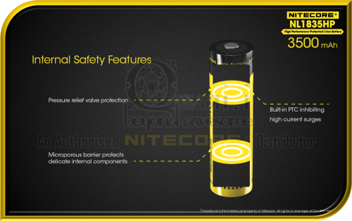 NITECORE NL1835HP High Performance 3500mAh Protected Rechargeable Li-ion Battery