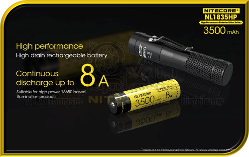 NITECORE NL1835HP High Performance 3500mAh Protected Rechargeable Li-ion Battery