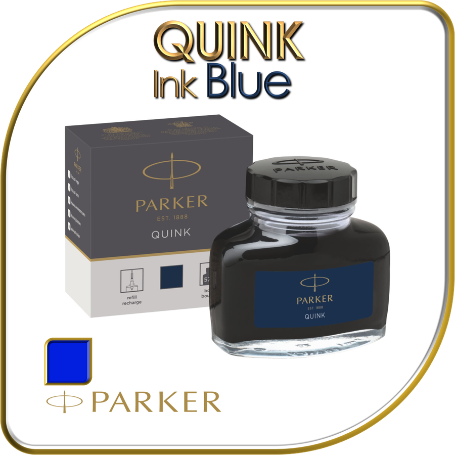 PARKER Fountain Pen Quink Ink Bottle 57ml (Blue)