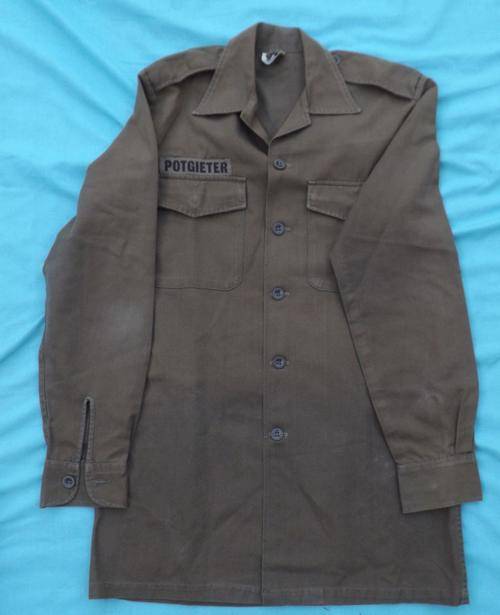 SA ARMY(SADF) -- Medium Long Sleeve Nutria Shirt               << PayPal Welcome >>