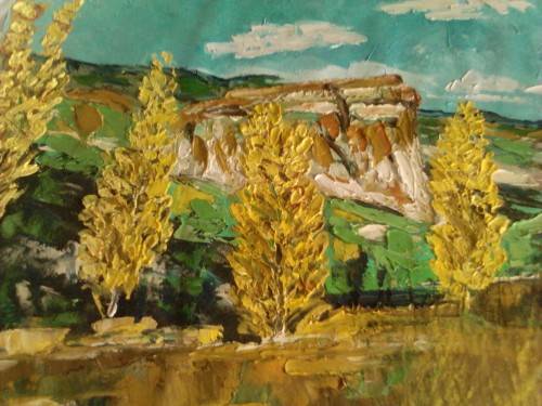 OIL ON CANVAS BY WELLKNOWN ARTIST, COBUS. TITLE: GOLDEN GATE 2015.NOT FRAMED (VALUE R3500)