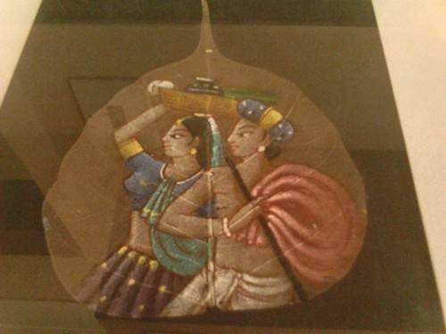 VERY RARE, PAINTING ON A REAL LEAF, VERY NICE PIECE, FRAMED. VALUE!!!