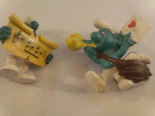 VERY COLLECTABLE 2 x SMURFS FROM W.GERMANY (PEYO), VALUE!!!