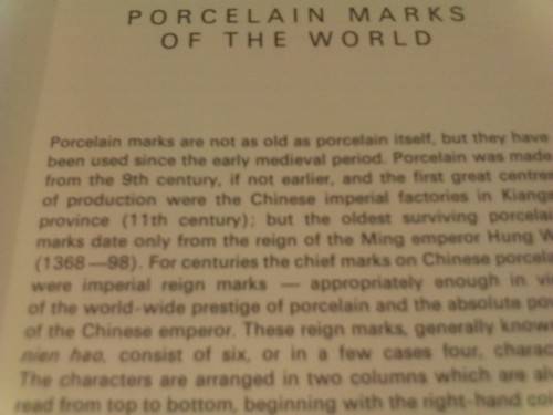 SCARCE (PORCELAIN MARKS OF THE WORLD) BOOK, GREAT EDITION, NOT TO BE MISSED!!!!