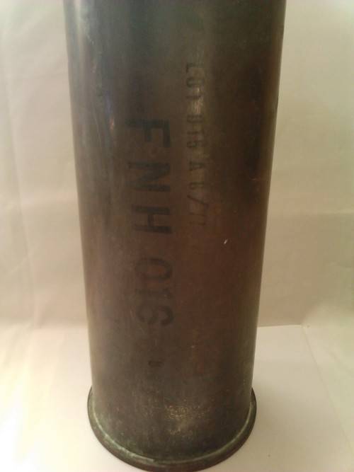 84mm empty shell (know as 20 pounder) used in Heavy tanks- 1948 to 1970s, see below for more info.