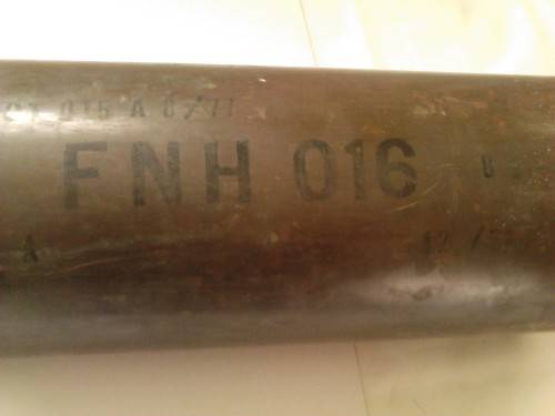 84mm empty shell (know as 20 pounder) used in Heavy tanks- 1948 to 1970s, see below for more info.
