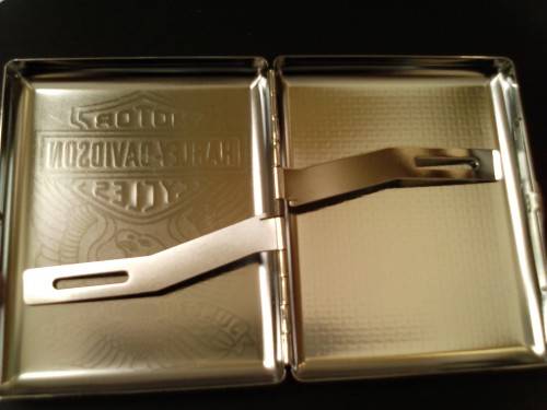 SCARCE HARLEY-DAVIDSON CIGARETTE CASES x5 (BID PER CASE TO TAKE THEM ALL)NEW- NEVER USED, SEE BELOW.