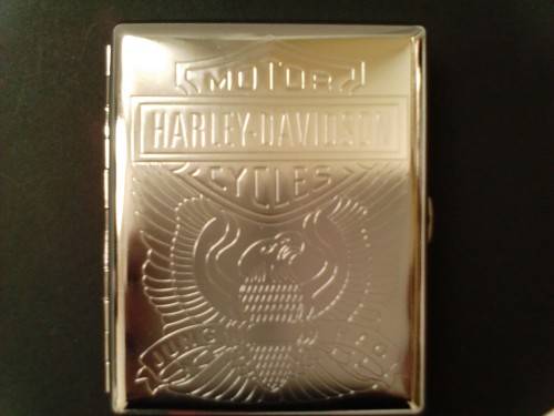 SCARCE HARLEY-DAVIDSON CIGARETTE CASES x5 (BID PER CASE TO TAKE THEM ALL)NEW- NEVER USED, SEE BELOW.