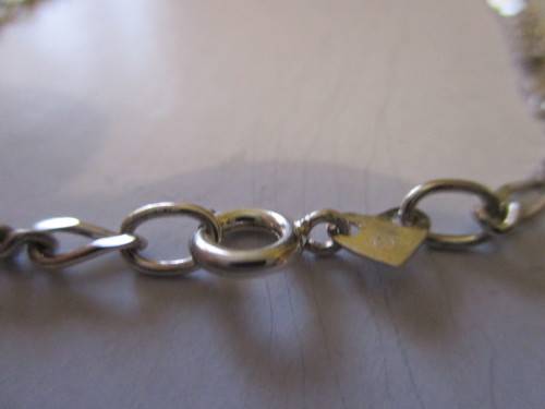 NICE LONG 61cm 925. SILVER CHAIN IN VERY GOOD CONDITION - WEIGH 10.2g, WIDTH 3mm, SEE BELOW.