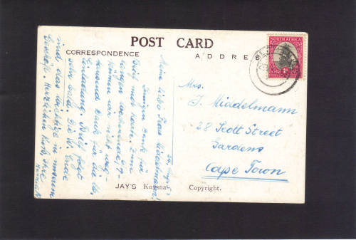 1953 (THE HEADS FROM LEISURE ISLE, KNYSNA), POST CARD- GOOD VALUE ITEM FOR COLLECTOR, SEE BELOW.