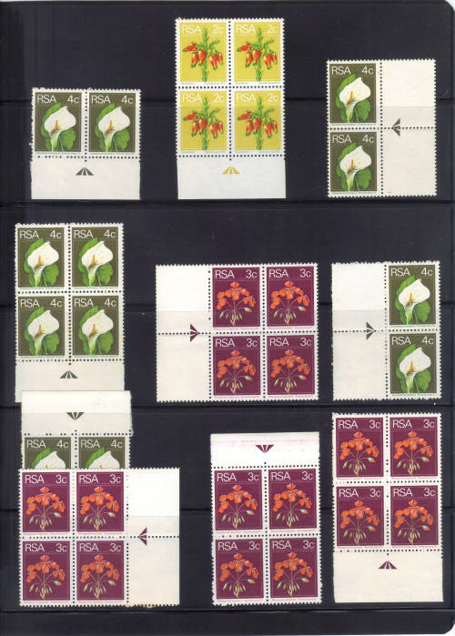 RSA - LOVELY UNMOUNTED MINT -ARROW BLOCK & PAIR COLLECTION ,NICE COLLECTION LOT - SEE BELOW.