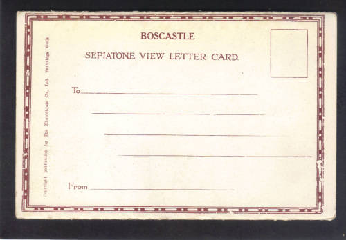 OLD BOSCASTLE- UNUSED LETTER CARD WITH 5 PHOTO'S, GOOD COLLECTION VALUE, -SEE SCANS.