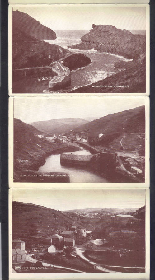 OLD BOSCASTLE- UNUSED LETTER CARD WITH 5 PHOTO'S, GOOD COLLECTION VALUE, -SEE SCANS.