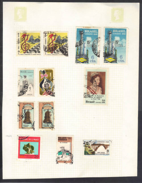 BRAZIL - MOUNTED USED ON PAGE - NICE LOT, SEE BELOW.