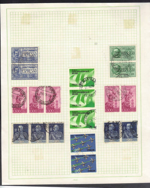 ITALY - MOUNTED USED ON PAGE - NICE LOT, SEE BELOW.