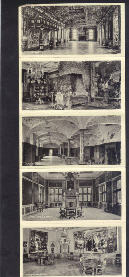 SCARCE - ANTIQUE SNAPSHOTS (9 PHOTOS) FREDERIKSBORQ PALACE - GOOD COLLECTION ITEMS - SEE BELOW.