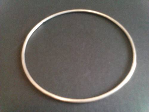 NEW 2.mm SOLID STERLING SILVER - ROUND WIRE BANGLES -65mm DIAMETER -10 BANGLES AVAILABLE -READ BELOW