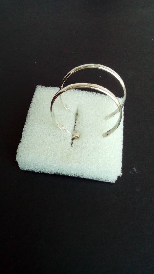 SOLID 925. STERLING SILVER HOOP EARRINGS - 3mm WIDTH & 30mm DIAMETER - 2x SETS AVAILABLE -READ BELOW