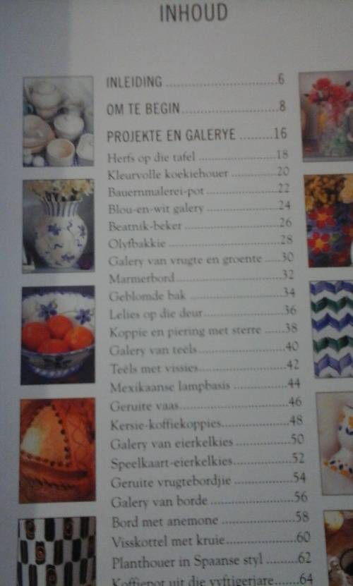 `VERF OP KERAMIEK` MAKLIKE PROJEKTE DEUR NEAL EN HOWARTH  - SEE and READ BELOW FOR INFO