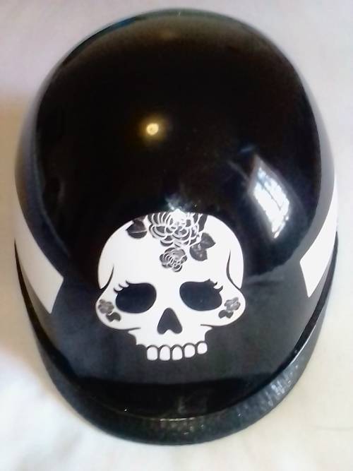 BEAUTIFUL OPEN FACE METAL HELMET FOR MOTORCYCLING OR SPORT -  - PLEASE READ BELOW.