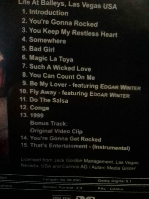 LA TOYA JACKSON (MOST FAMOUS HITS.) ORIGINAL DVD - EXCELLENT condition - SEE BELOW FOR INFO.