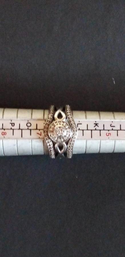 STUNNING STERLING SILVER 3 PIECE DRESS RING SET - SIZE M - PLEASE READ BELOW FOR INFO.