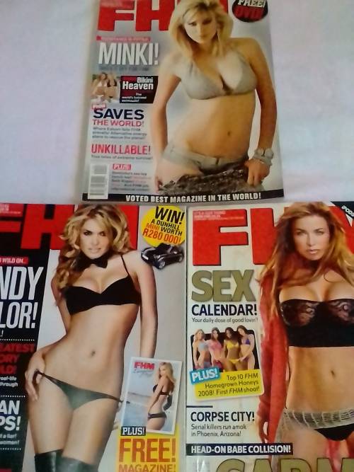 3 x FHM 2008 MAGAZINES - EXCELLENT CONDITION - SEE FOR MORE INFO BELOW.