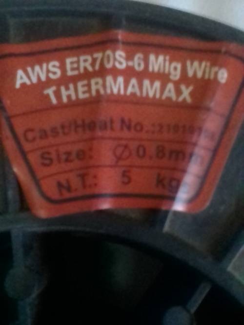 THERMAMAX - AWS ER7OS - 6 MIG WIRE - 5KG - SIZE 0.8mm - READ BELOW FOR INFO.