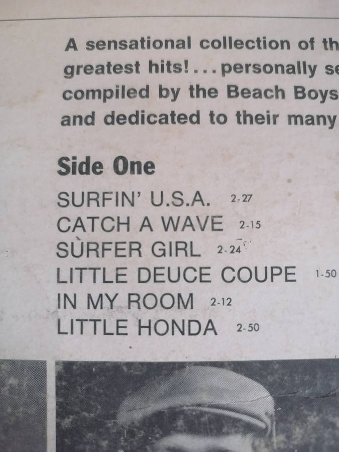 BEST OF THE BEACH BOYS -  VINYL IN GOOD CONDITION - SEE BELOW FOR INFO.