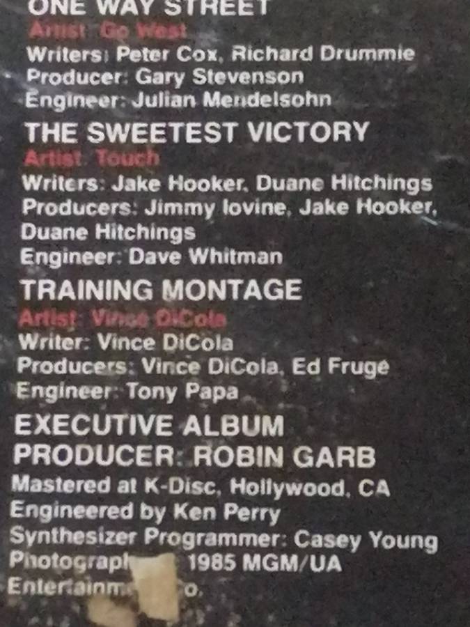 ROCKY IV (ORIGINAL SOUNDTRACK) - VINYL IN EXCELLENT CONDITION - SEE BELOW FOR INFO.