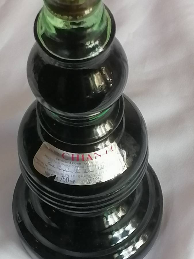 Rare, WWII Sealed Bottle of Chianti Red Italian Wine 1940's.