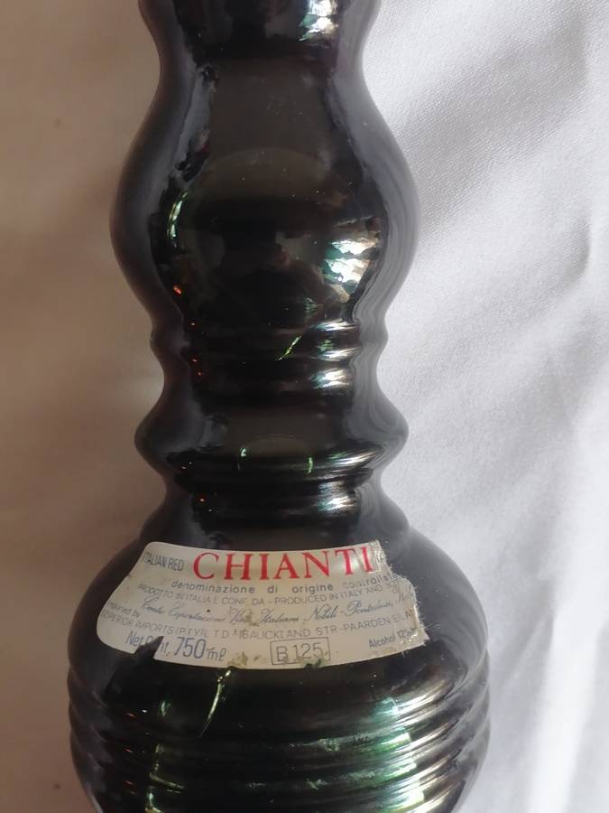Rare, WWII Sealed Bottle of Chianti Red Italian Wine 1940's.