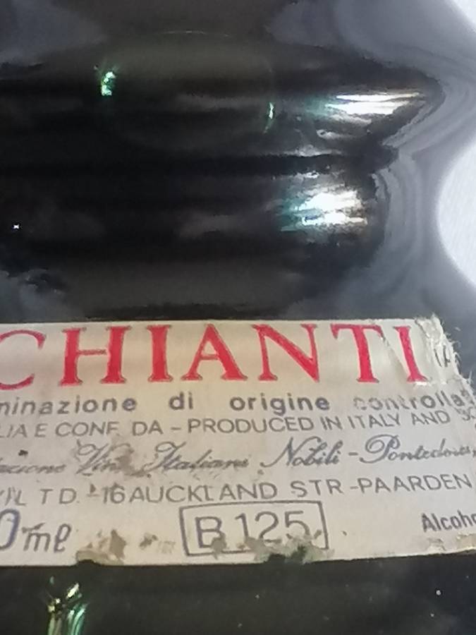 Rare, WWII Sealed Bottle of Chianti Red Italian Wine 1940's.