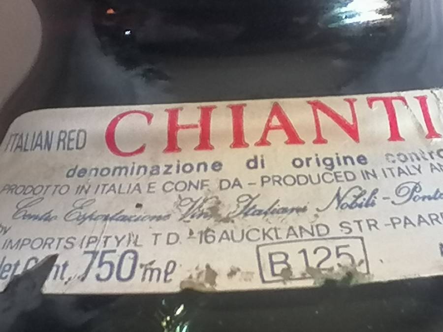Rare, WWII Sealed Bottle of Chianti Red Italian Wine 1940's.