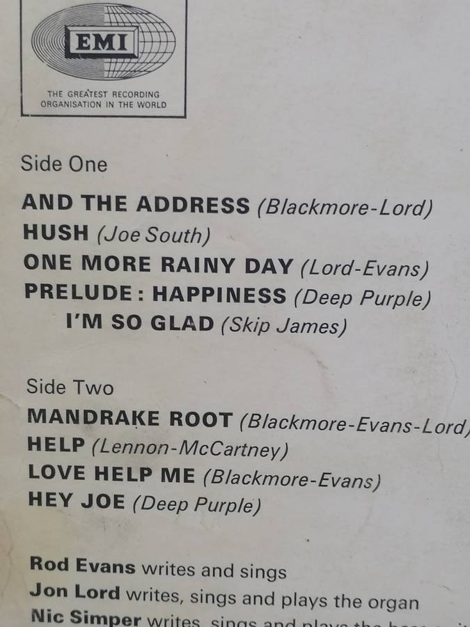 DEEP PURPLE (SHADES OF DEEP PURPLE) - VINYL IN GOOD CONDITION - SEE BELOW FOR INFO.