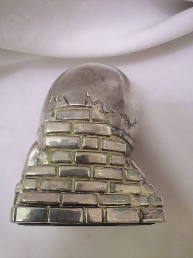 VINTAGE - HUMTYDUMPTY MONEY SAVINGS BOX, SILVER PLATED - PLEASE READ BELOW.