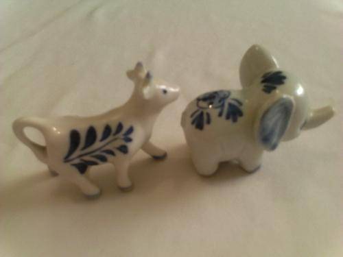 Delft miniature animals, hand painted, 1930-1950s