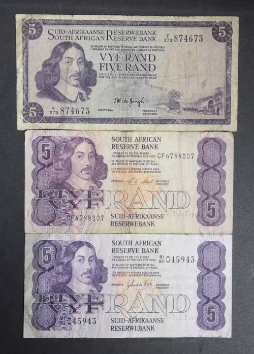 *Crazy R1 Start!!* R5 Note Set TW de Jongh, CL Stals, GPC de Kock