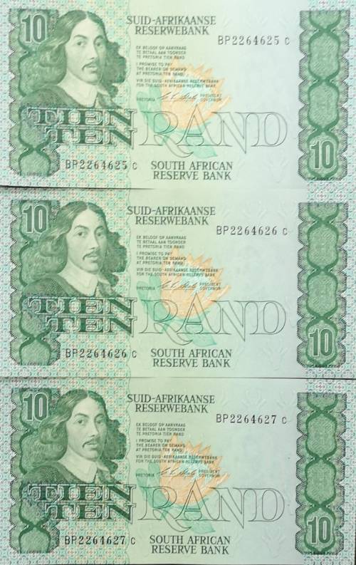 *Crazy Start* C L Stals R10 Notes 3 in Sequence in great condition.