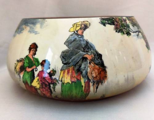 Royal Doulton Old English Scenes `The Gleaners` Rose Bowl