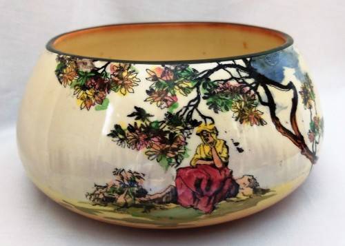 Royal Doulton Old English Scenes `The Gleaners` Rose Bowl