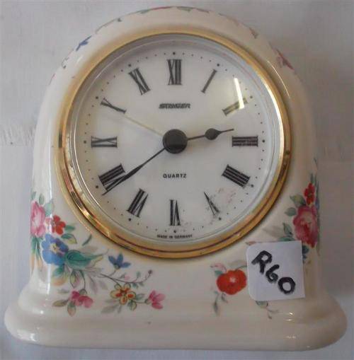 Vintage Staiger Porcelain Mantle  Clock