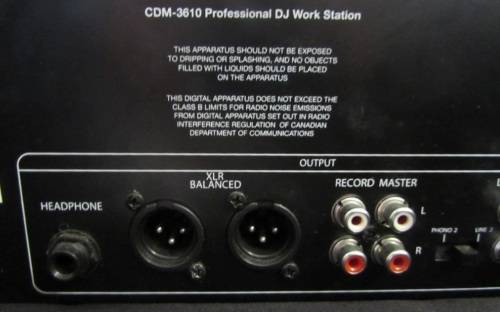 Gemini CDM-3610 Dual MP3 DJ CD Mixing Console