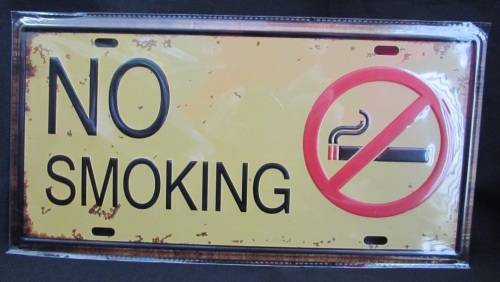Vintage Style Retro Tin Sign No Smoking