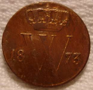 1873   1/2 cent  Nederland