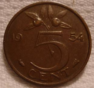 1954    5 cent Nederland