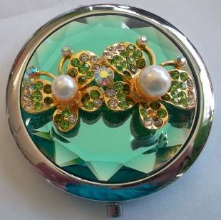 Bling..... Ladies compact mirror.....Butterflies
