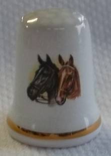 Beautiful Vintage Thimble with Horse  head on
